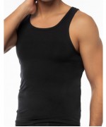 Dicalvo sleeveless cotton shirt black