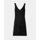 Mini Πλεκτό Φόρεμα Παραλίας, Μαύρο