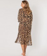 Φόρεμα τουνίκ με διαφάνεια, Leopard
