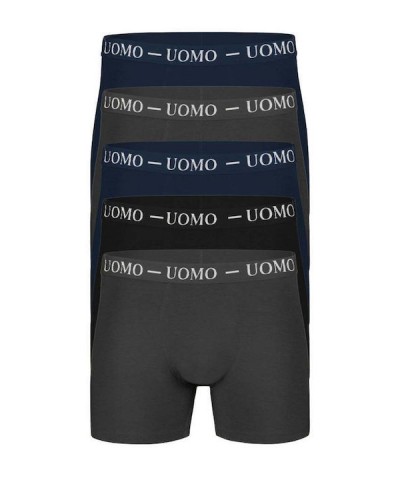 Uomo Ανδρικά Μποξεράκια μαύρο/μπλε/γκρι 5Pack Uomo Ανδρικά Μποξεράκια μαύρο/μπλε/γκρι 5Pack