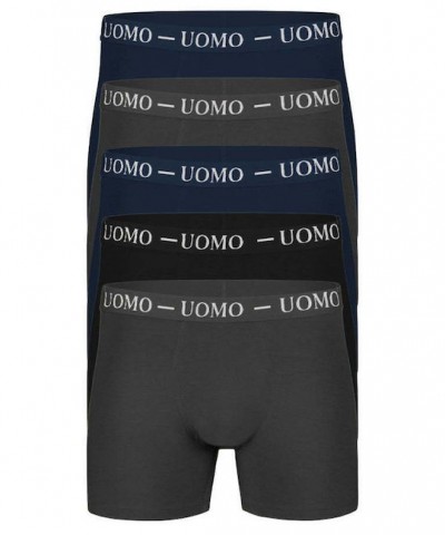 Uomo Ανδρικά Μποξεράκια μαύρο/μπλε/γκρι 5Pack Uomo Ανδρικά Μποξεράκια μαύρο/μπλε/γκρι 5Pack