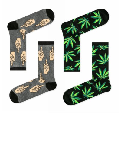 Κάλτσες 2άδα βαμβακερές με σχέδια φυτό/δάκτυλο  Κάλτσες 2άδα βαμβακερές με σχέδια φυτό/δάκτυλο