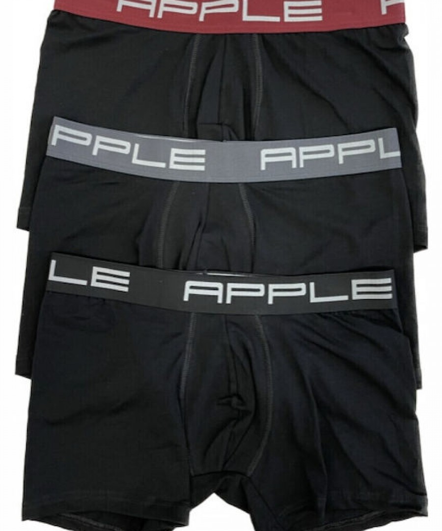 Apple BoxerΑνδρικά Μποξεράκια Red/Grey/Black Band 3Pack Apple BoxerΑνδρικά Μποξεράκια Red/Grey/Black Band 3Pack