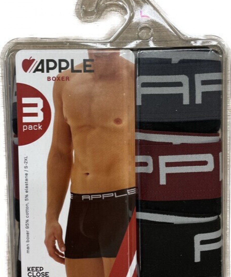 APPLE BOXER MEN΄S BOXER 0113965 BLACK-NAVY-ANTHRACITE 3PACK Μαύρο / Μπλε / Ανθρακί APPLE BOXER MEN΄S BOXER 0113965 BLACK-NAVY-ANTHRACITE 3PACK Μαύρο / Μπλε / Ανθρακί