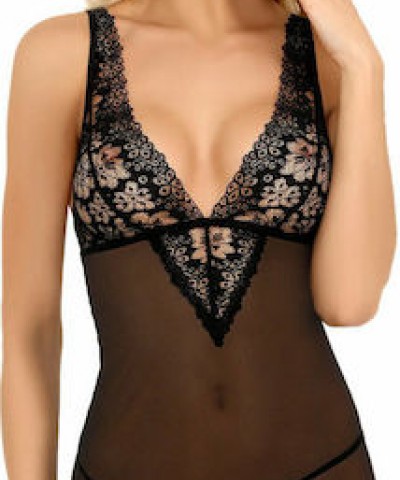 Livia Corsetti 90505 Domenica Chemise & Thong Black
