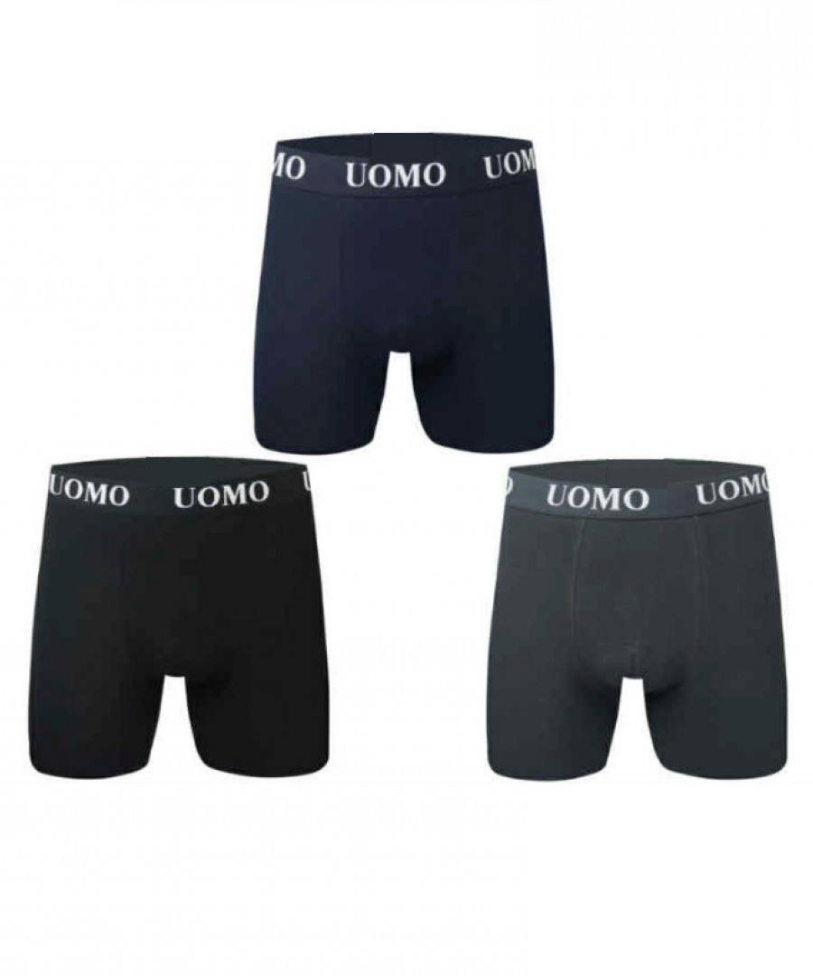 Uomo Long Μποξεράκια Πολύχρωμο 3Pack