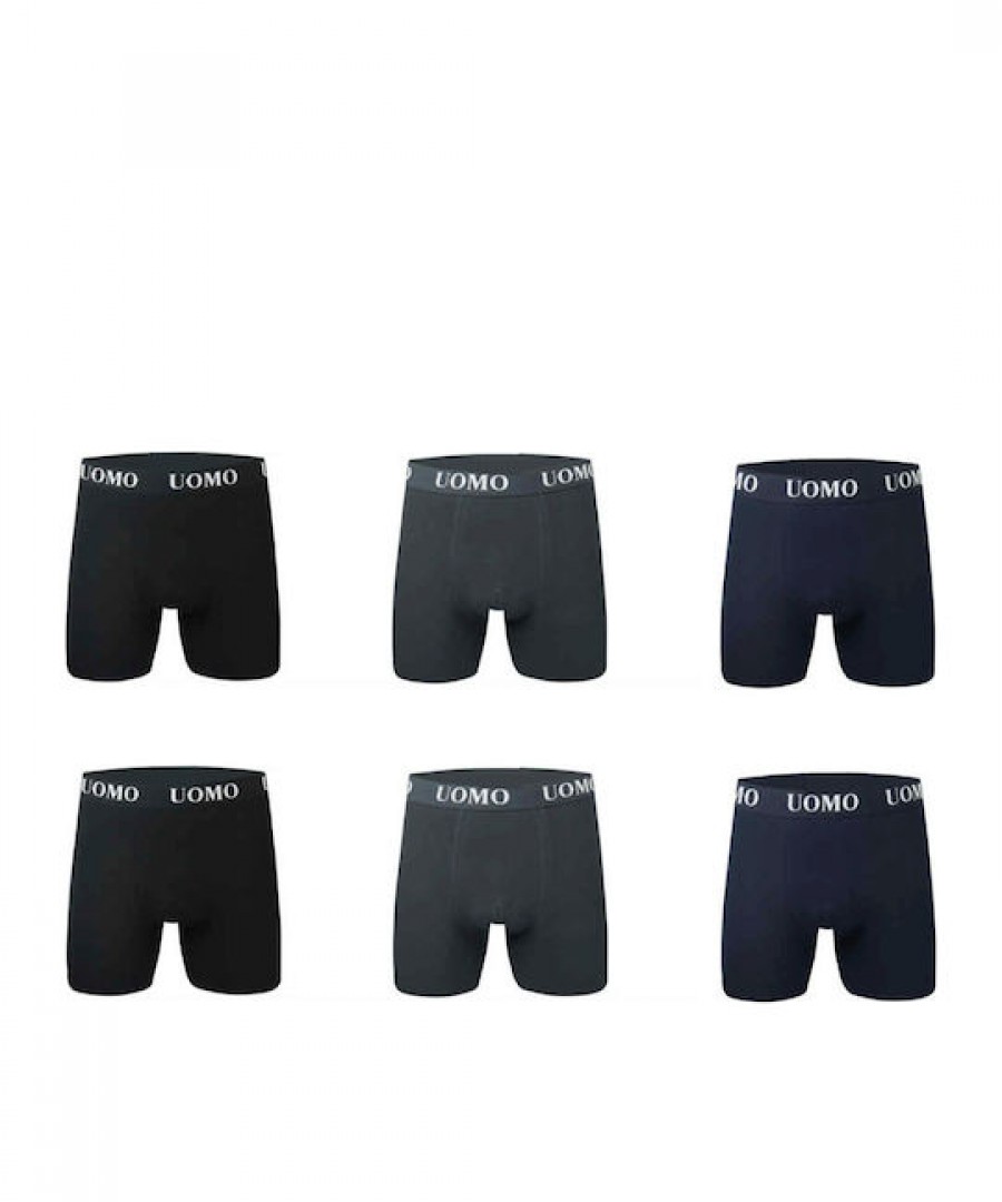 Uomo Long Μποξεράκια Πολύχρωμο 6Pack