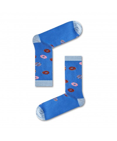 Βαμβακερές κάλτσες με σχέδιο Ντόνατ Μπλε