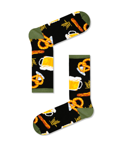 Βαμβακερές κάλτσες Πρέτζελ/Μπύρα Μαύρο