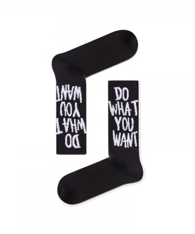 Βαμβακερές κάλτσες  σχέδια want Μαύρο