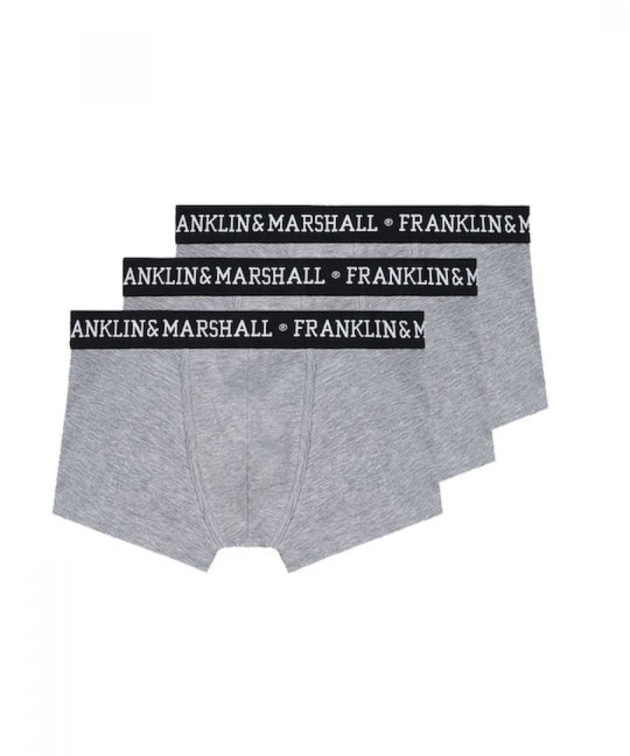Franklin Marshall αντρικά μποξεράκια με εξωτερικό λάστιχο (Συσκευασία 3 τεμαχιών)-I101290-N300 Γκρι Μελανζέ Franklin Marshall αντρικά μποξεράκια με εξωτερικό λάστιχο (Συσκευασία 3 τεμαχιών)-I101290-N300 Γκρι Μελανζέ
