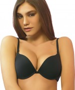 Luna Secret Μαύρο Σουτιέν Push Up με Μπανέλες Luna Secret Μαύρο Σουτιέν Push Up με Μπανέλες
