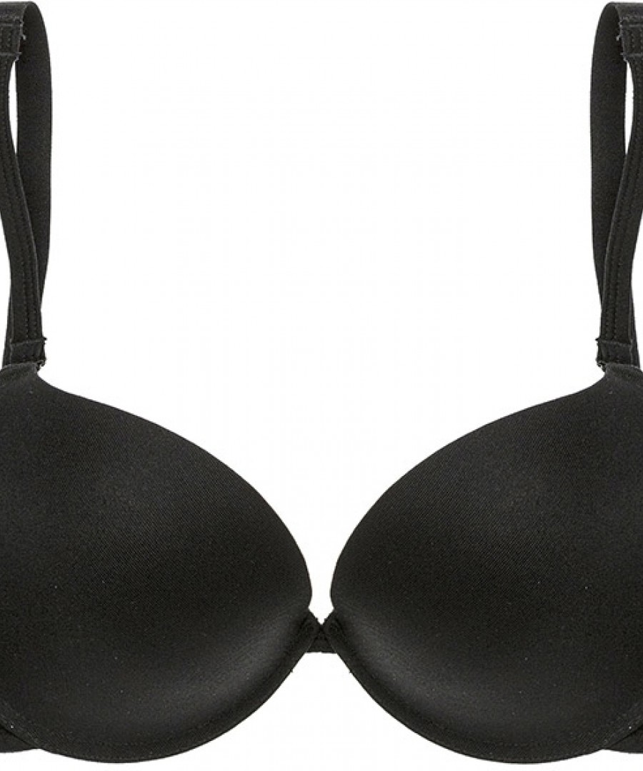 Luna Secret Μαύρο Σουτιέν Push Up με Μπανέλες Luna Secret Μαύρο Σουτιέν Push Up με Μπανέλες