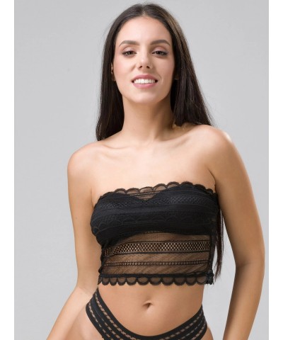 Μαύρο Strapless Σουτιέν χωρίς Ενίσχυση & χωρίς Μπανέλες Μαύρο Strapless Σουτιέν χωρίς Ενίσχυση & χωρίς Μπανέλες