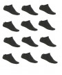 Βαμβακερές κάλτσες σοσόνια 12 ζευγάρια, Μαύρο