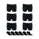 Uomo And Socks 714 Ανδρικά Μποξεράκια Total Black 6Pack