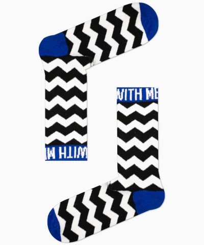 Βαμβακερές κάλτσες με σχέδιο With me Μπλε