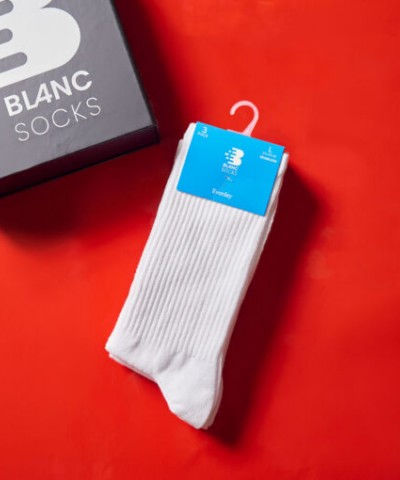 Αθλητικές Κάλτσες Λευκές λεπτές βαμβακολύκρα (3 Ζεύγη)