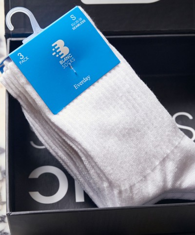 Αθλητικές Κάλτσες Λευκές λεπτές βαμβακολύκρα (3 Ζεύγη)