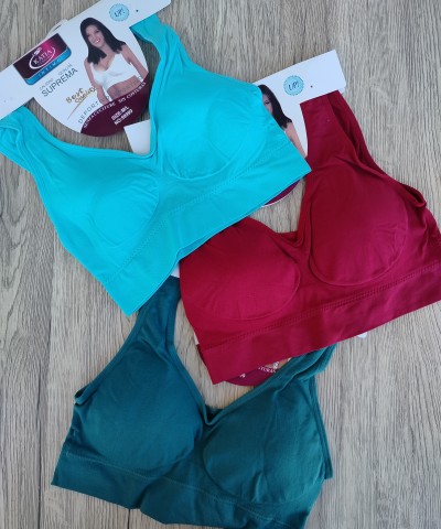 Σουτιέν τύπου ''Pretty Bra'' 3 τεμάχια χρωματιστά Σουτιέν τύπου ''Pretty Bra'' 3 τεμάχια χρωματιστά
