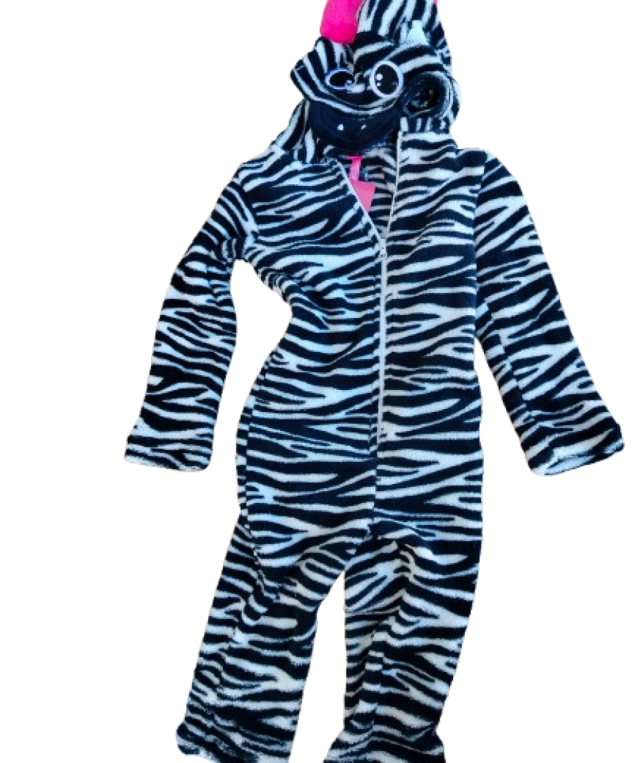Ολόσωμο fleece παιδικό ζέβρα