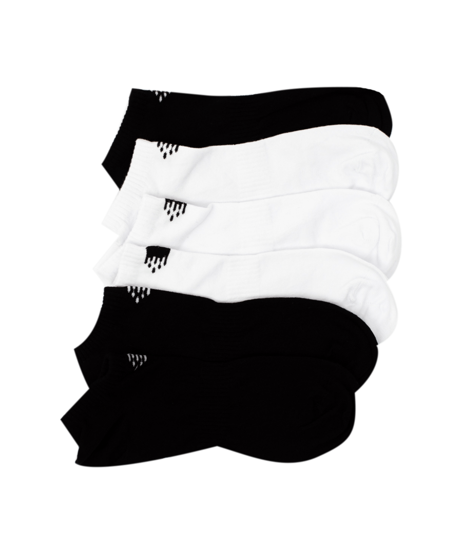 Κάλτσες λευκές και μαύρες 6 ζευγάρια κοντές