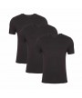 Ανδρικές φανέλες κοντό μανίκι 3 τεμάχια Μαύρο Προσφορά