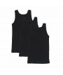 Ανδρικά φανελάκια 3άδα χωρίς μανίκι Μαύρα