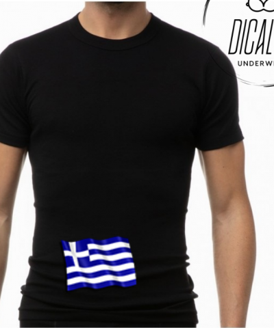 Dicalvo Φανελάκι κοντό μανίκι βαμβακερό Μαύρο Dicalvo Φανελάκι κοντό μανίκι βαμβακερό Μαύρο