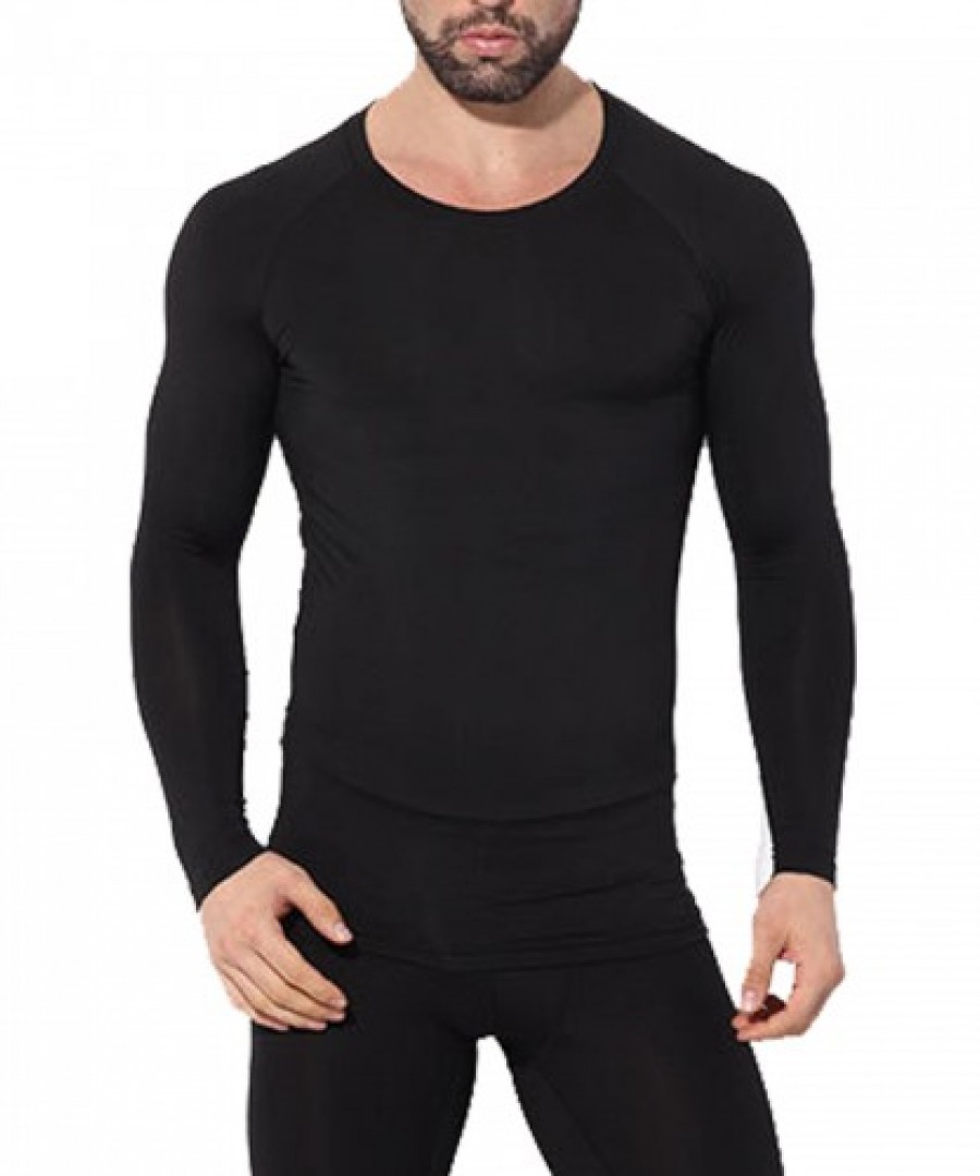 Ισοθερμική μπλούζα Μαύρη Μακρύ μανίκι unisex