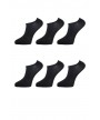 Βαμβακερές κάλτσες 6 ζευγάρια Μαύρο