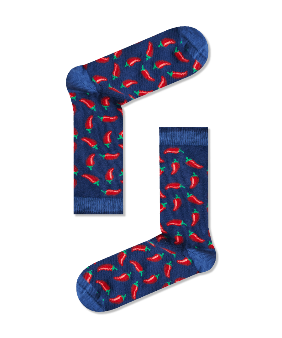 Βαμβακερές κάλτσες με σχέδιο Red Pepper Μπλε