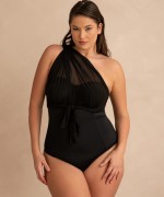 Πολυμορφικό Ολόσωμο Μαγιό Plus Size Μαύρο 