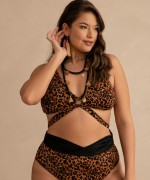 Μαγιό Top Μπουστάκι με Κρίκο Plus Size Leo