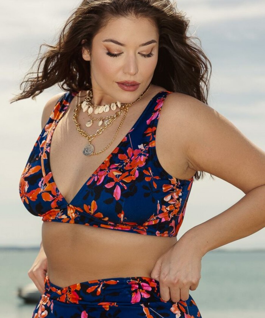 Μαγιό Top Μπουστάκι Κρουαζέ Plus Size Orchid 