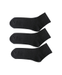 Σετ Κάλτσες Αστραγάλου Πετσετέ Μαύρο 3 Ζεύγη