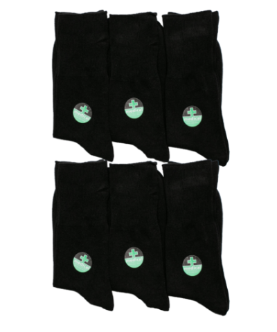 Κάλτσες για Διαβητικούς & Ευαίσθητα Πόδια Μαύρες 6 Ζεύγη