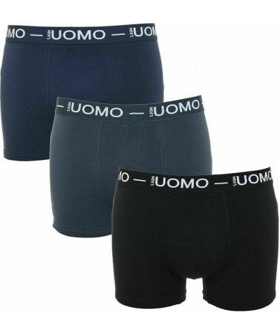 Uomo Ανδρικά Μποξεράκια Black/Blue 3Pack Uomo Ανδρικά Μποξεράκια Black/Blue 3Pack