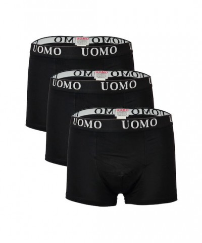 Uomo BO281 Ανδρικά Μποξεράκια Μαύρα 3Pack Uomo BO281 Ανδρικά Μποξεράκια Μαύρα 3Pack
