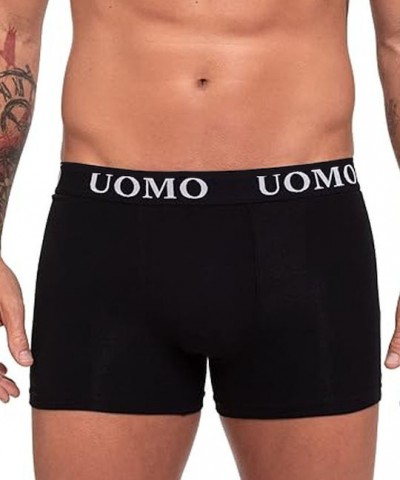 Uomo Ανδρικά Μποξεράκια Μαύρο 12Pack Uomo Ανδρικά Μποξεράκια Μαύρο 12Pack