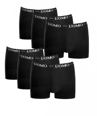 Uomo Ανδρικά Μποξεράκια Μαύρα 6Pack 1 Uomo Ανδρικά Μποξεράκια Μαύρα 6Pack 1