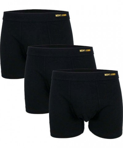 Uomo Ανδρικά Μποξεράκια Black 3Pack Uomo Ανδρικά Μποξεράκια Black 3Pack