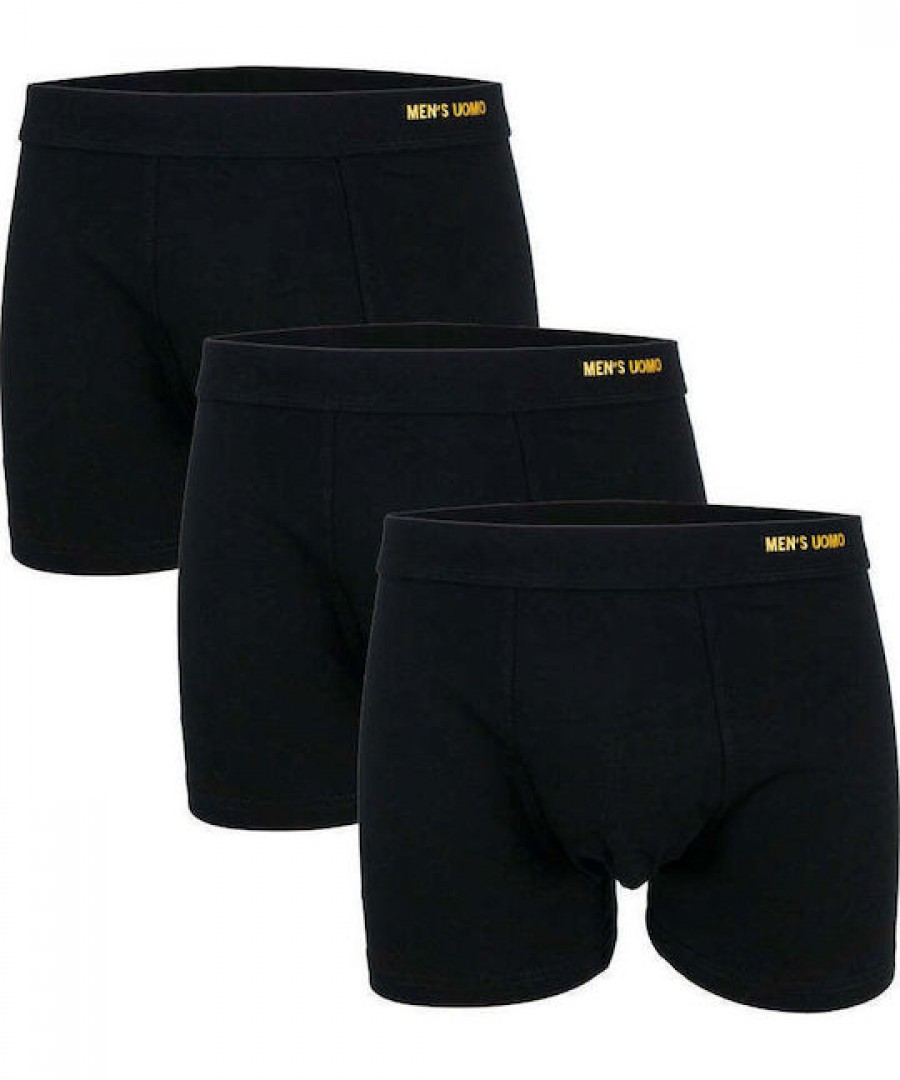 Uomo Ανδρικά Μποξεράκια Black 3Pack