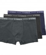 Uomo Ανδρικά Μποξεράκια 3Pack μαύρο/μπλε/γκρι Uomo Ανδρικά Μποξεράκια 3Pack μαύρο/μπλε/γκρι
