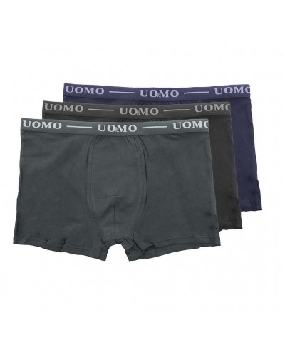 Uomo Ανδρικά Μποξεράκια 3Pack μαύρο/μπλε/γκρι Uomo Ανδρικά Μποξεράκια 3Pack μαύρο/μπλε/γκρι