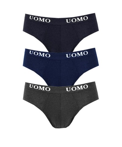 Uomo 3αδα Σλιπ μαύρo/γκρι/μπλε Uomo 3αδα Σλιπ μαύρo/γκρι/μπλε