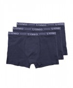 Uomo Ανδρικά Μποξεράκια 3Pack μπλε Uomo Ανδρικά Μποξεράκια 3Pack μπλε
