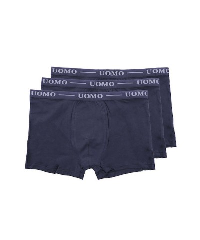 Uomo Ανδρικά Μποξεράκια 3Pack μπλε Uomo Ανδρικά Μποξεράκια 3Pack μπλε