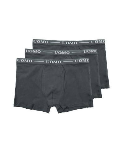 Uomo Ανδρικά Μποξεράκια 3Pack Γκρι Uomo Ανδρικά Μποξεράκια 3Pack Γκρι